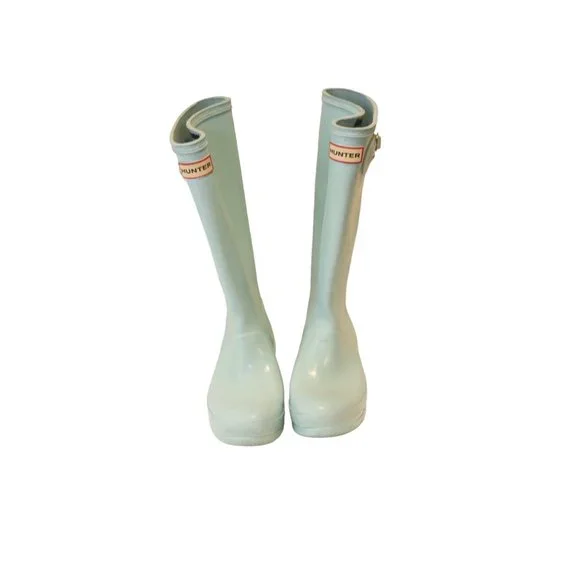 Hunter Play Tall Rain Boots in Turquoise 5 - Picture 3 of 7